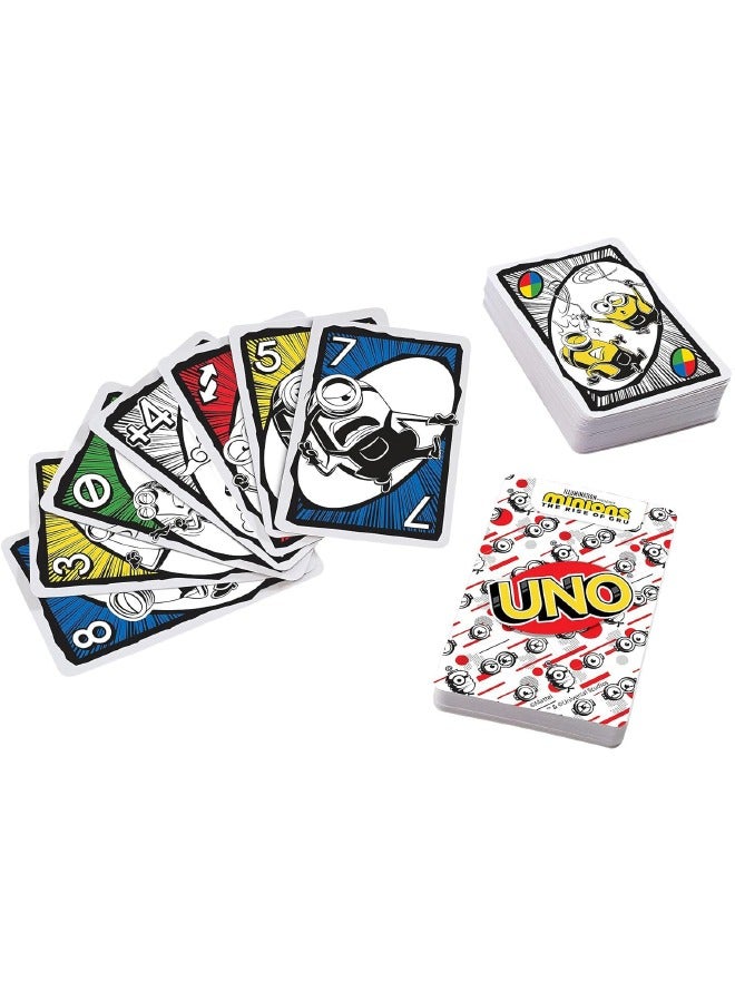 Stud UNO Minions Family Card Game with 112 Cards in a Collectible Storage Tin, Family Night Game for 2-10 Players, 7+Years Old - Image 3